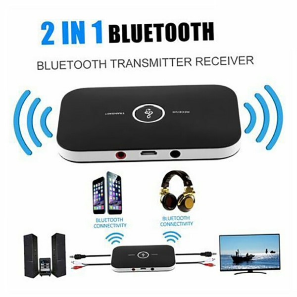 2-i-1 Bluetooth-lähetin ja -vastaanotin Langaton TV-stereovahvistin ja -sovitin