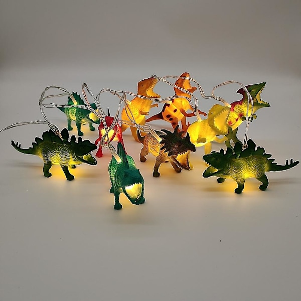 1,5m Dinosaurie-Lyslenke for Barnerom 10 LED-lys Varme Jul