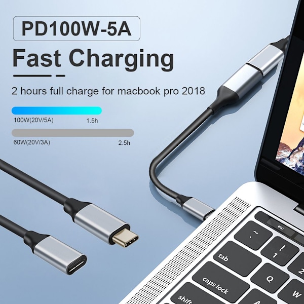 USB-C förlängningskabel USB 3.1 Gen2 2M 2m