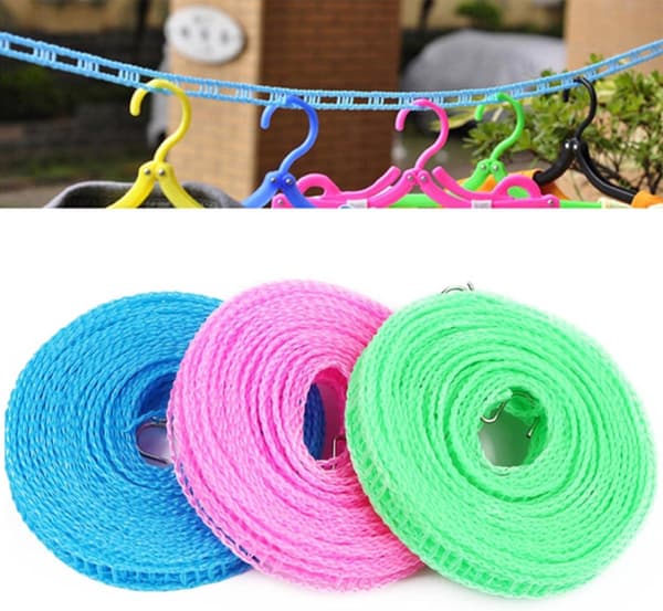 3-pack Clothesline - Clothesline - Drying Lines - Clothes Wire - 5m - Windproof Non-slip Clothesline - Camping Equipment - Outdoor - Portable-FA-
