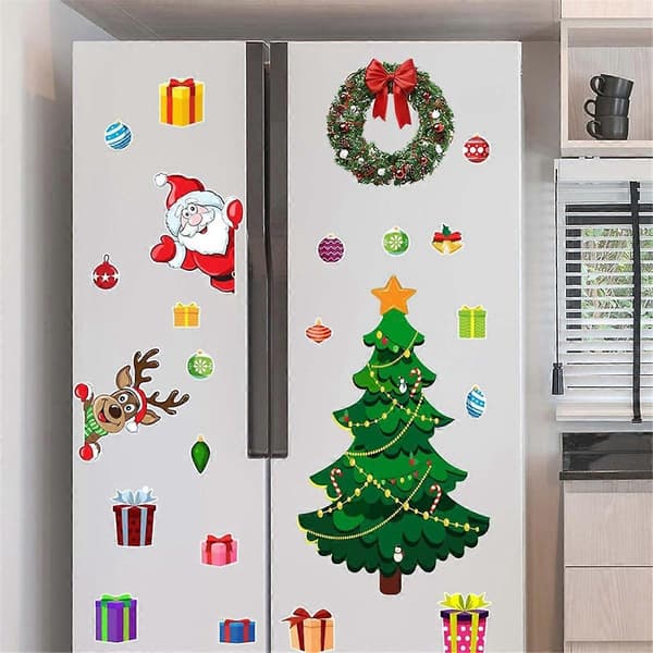 Magnetisk kjøleskap juletre med LED-lys-FA-
