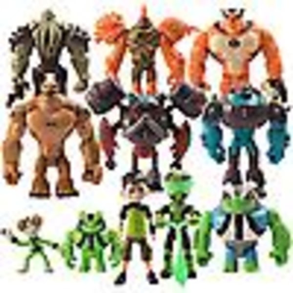 11 stk/sæt legetøjsamling gavefigur modeldekoration ben 10 legetøj beskyttere af jorden actionfigurer