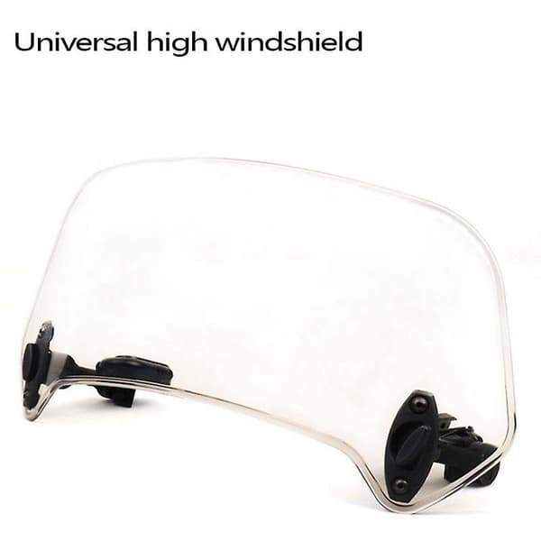 Transparent Universal Motorcycle Adjustable Windshield Extension Windscreen Spoiler Air Deflector-FA-