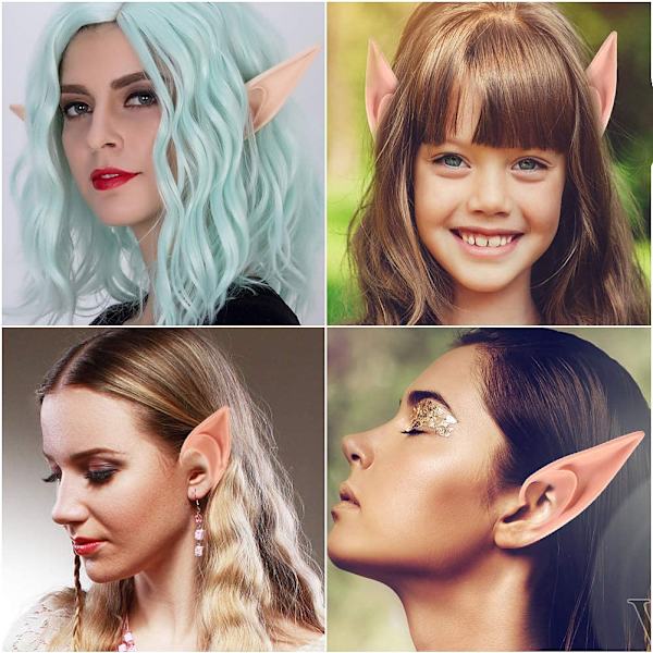 Elföron Latexöron Spetsiga Öron, 3 Par Vampyrtänder style 2