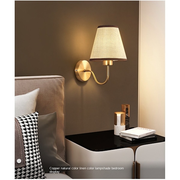 Vägglampa för inomhusbruk, tyg, kreativ enkelhet Modern White