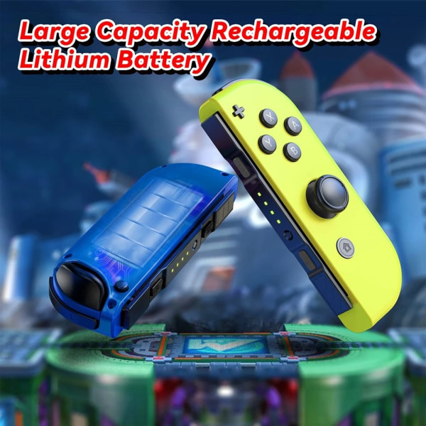 Trådlösa Joy-Con-spelkontroller (L/R) par för Nintendo Switch / OLED / Lit Blue Yellow