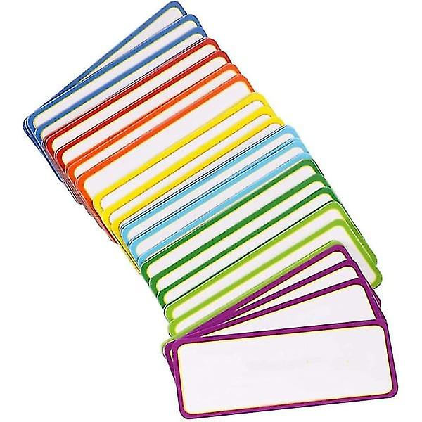 54-pak whiteboardmagneter, 9 farver - 29 x 79 mm - skrivbare magneter