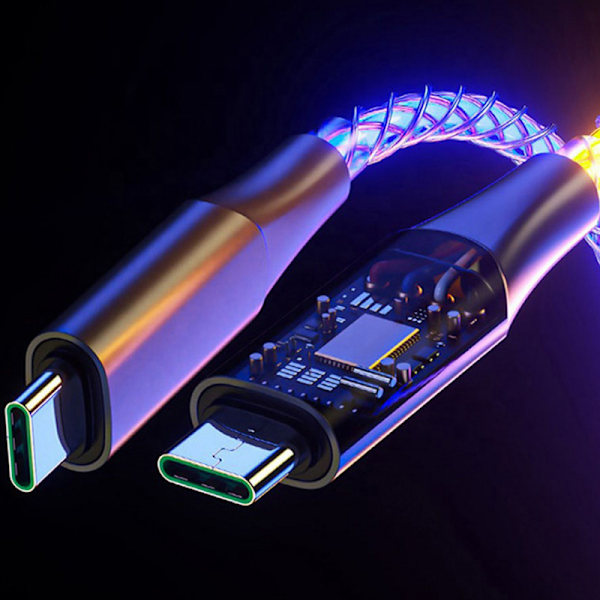 Hohtava LED-valokaapeli Pikalaturikaapeli Tyyppi C Micro USB