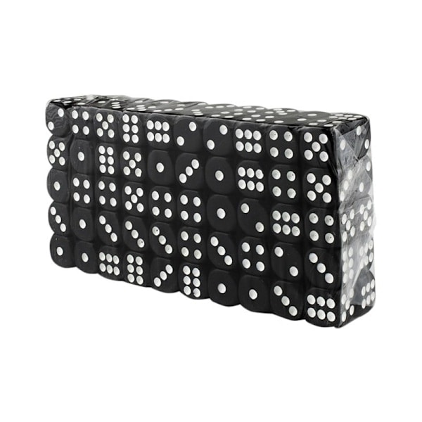 6-sidede terninger, 100 stk - Sort Sort