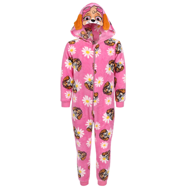 Paw Patrol Skye Rosa, Polar Fleece En-dels Pyjamas, Barn Onesie med Huva, OEKO-TEX 98 cm 98