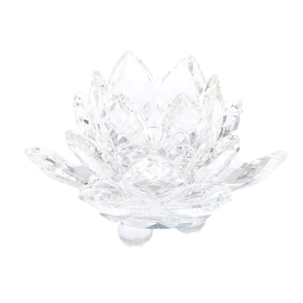 60 mm kvartskrystall lotusblomst håndverk glassfigurer gave White