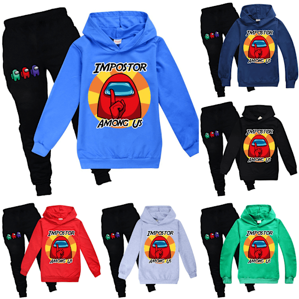Baby Kids Gutter Unisex Among Us Genser Kostyme Hettegenser Langarmet red
