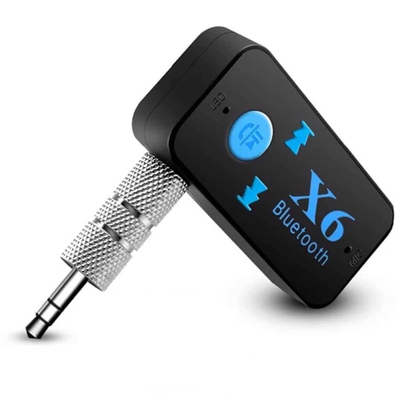 3,5 mm AUX Bluetooth-adapter för trådlös musik, svart black bluetooth