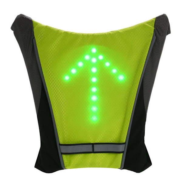 LED Sykkelryggvest, Refleks Sikkerhetslys for Sykkel