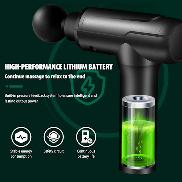 Lihasmassager LED-latausilmaisimella 6 hierontapäätä