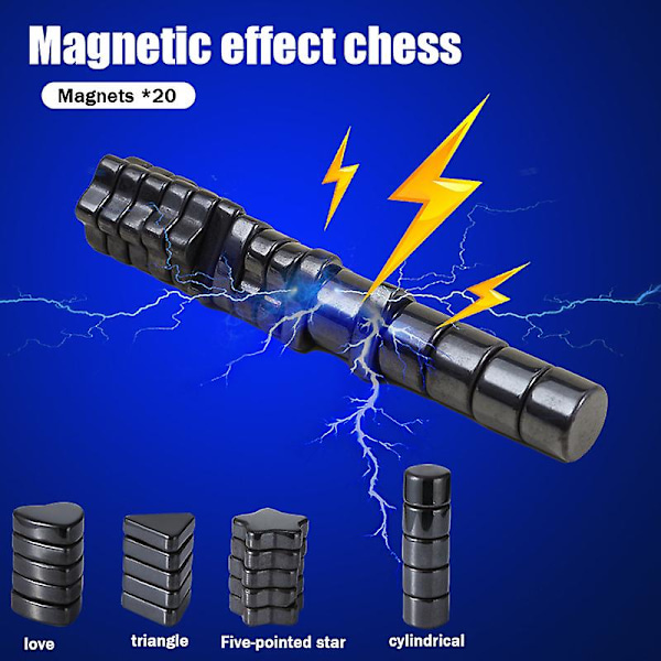 1 set Magnetiskt Pusselspel Schackmagneter Stenar Slagsbord Brädspel Socialt [HK] A