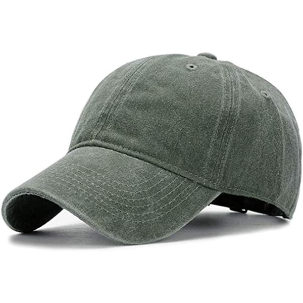 Unisex Vintage Vasket Distressed Baseball-Cap Twill Justerbar