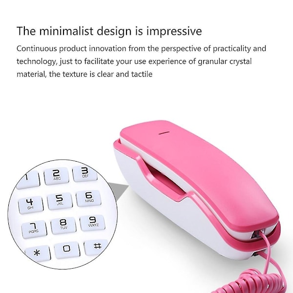 A061 Klassisk väggmonterad telefon Brusreducerande för hem och kontor (DPD) White