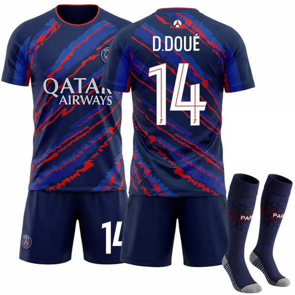 2026-2027 Paris Saint Germain Træning Børn Voksen Trøje Nr. 14 Doue-FA- 24