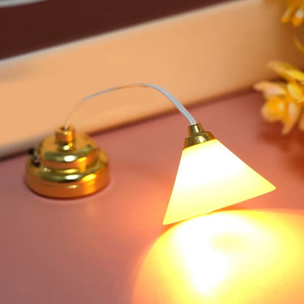 Miniature Dollhouse Ceiling Lamp White Candlestick Chandelier for 1:12 Scale-FA-