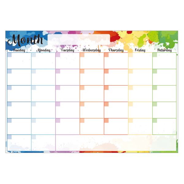 Blød magnetisk whiteboardtavle til køleskab Måneds-/ugeplankalender null - 2-XA