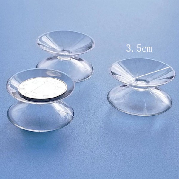 20,30,35,50 mm Dobbeltsidig sugekopp klar plastgummi Wi TransparentD 50mm 10pcs