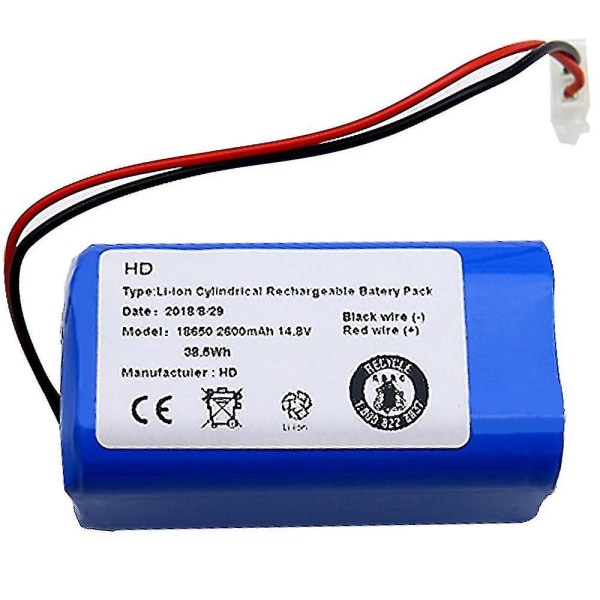 Oppladbart batteri 14,8v 2600mah Robotstøvsuger Tilbehør Deler for A4 A4s A6 [DB] Blue