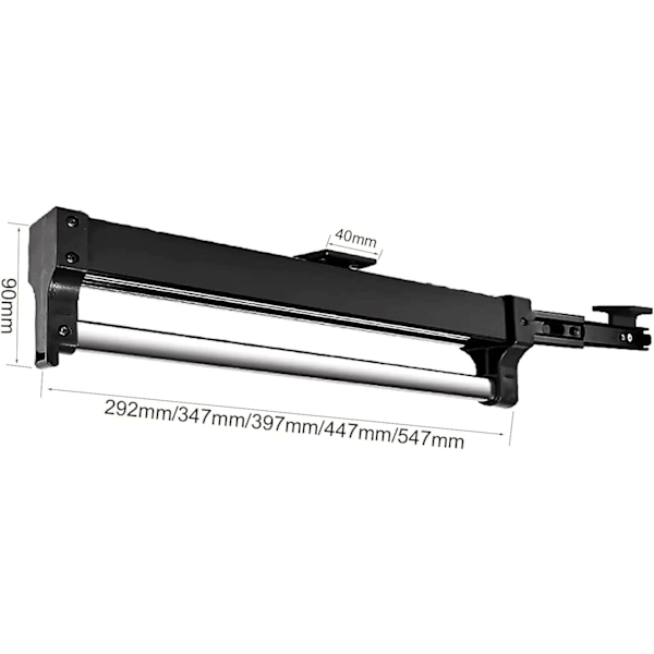 1 Justerbar Tøjstativ til at fjerne bøjler - Teleskopstang (292 mm, sort)