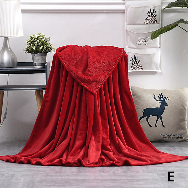 Konstpälsfleecefilt stor soffa mink sängfilt mjuk varm dubbel & king size Fk[HK] Red