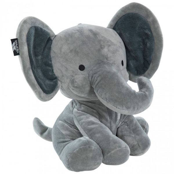 Trespass Zalika Elefant Konvertibel Rejsekudde til Børn Stormgrå Storm Grey One Size