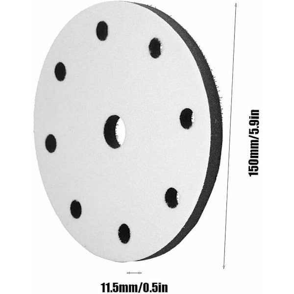 10 pehmeän hiontatyynyn sarja, 150 mm hiontapehmeä hiontaliitäntä