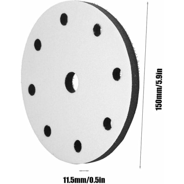 Set med 10 mjuka slipdynor, 150 mm slipdyna, mjukt slipgränssnitt