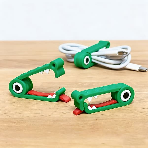 1/3 stk. Krokodille Kabel Organizer Klips - Bedårende Form, Kompakt Kabelhåndtering-FA-