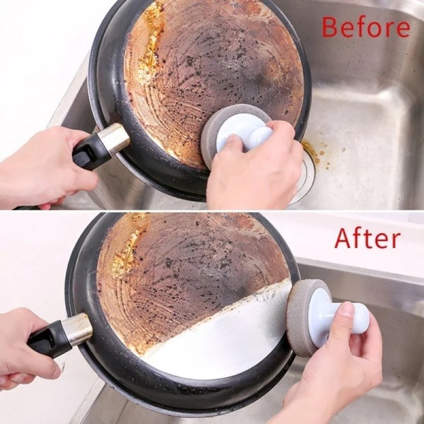 Magic Clean Rub Pottebørste Rust Flekker Svampebørste Hjem
