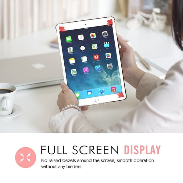 Kompatibel med iPad 6/Air 2 PU & PC Triple Clear Case - Roséguld-FA-