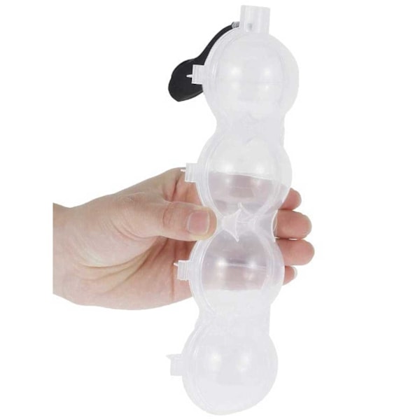 2-pakks Isform for Isboller - Runde Isbiter, Iskubsform, Kuler, Plast transparent