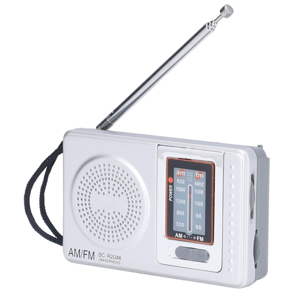 AM FM-radio, batteridriven, vattentät, plast, bärbar radiomottagare för utomhusunderhållning (BC-R2048)