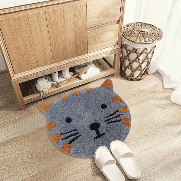 Nordisk tecknad katt badrum halkfria mattor kök och badrum N