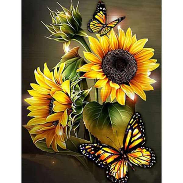 30x40cm 5D Full DIY Diamond painting, Diamond painting Solros B