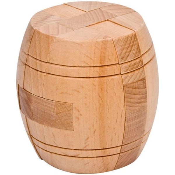 Vuxen handgjord pulverhink träpussel vuxen interlocking 3D