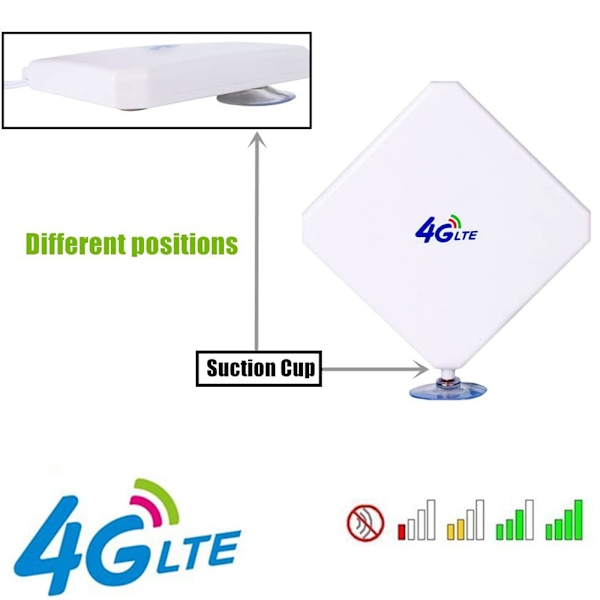 4G Højtydende LTE-antenne 35dBi WiFi Signalforstærker