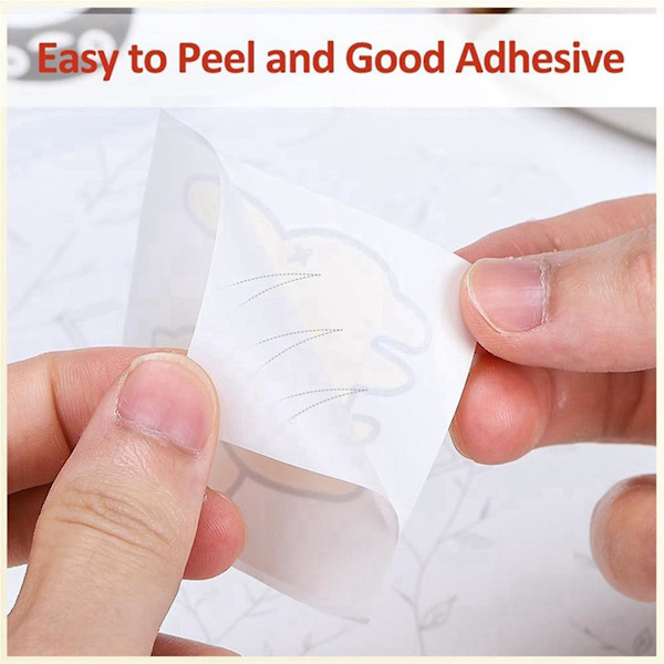 6 ruller Mini Pocket Printer Sticker Paper, 30 X 57 mm selvklebende termisk papir for Pocket Printer, (hs)
