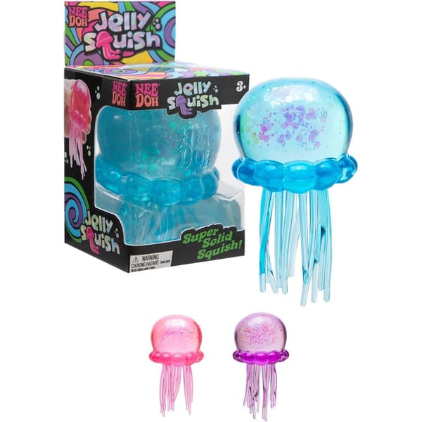 NeeDoh Manet Gelé Squish Stress Fidget Sensorisk Klemmeleke for Barn Voksne Blå-FA-