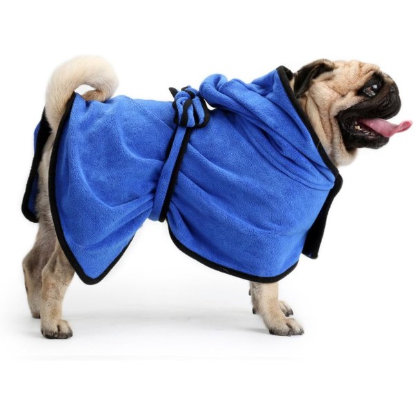 Dog Bathrobe Towel with Adjustable Strap, Fast Drying Super
