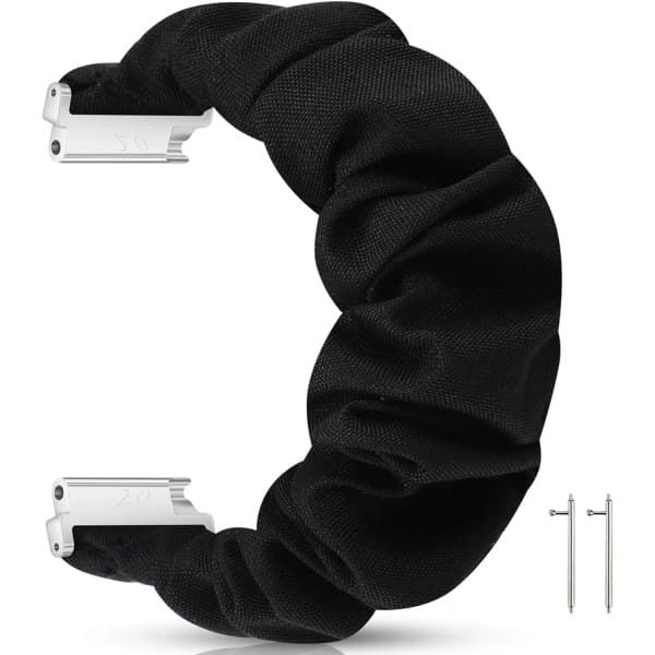 Passer til Garmin Venu Sq remme til kvinder, 20 mm feminin elastisk scrunchie