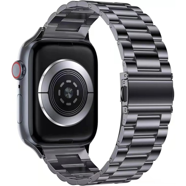 Metalliranska Apple Watch Ultra/2 49 mm, 9, 8, 7 45 mm, 41 mm: Korkealaatuinen ranneke iWatch 6, 5, 4, 3 SE 44 mm, 42 mm, 40 mm