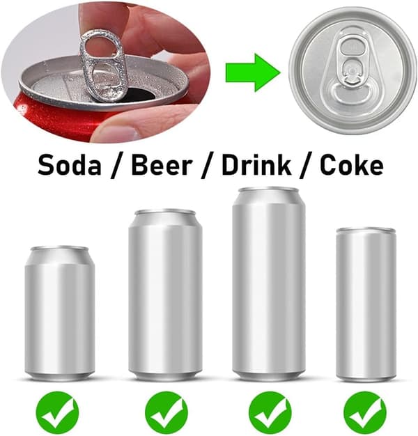 Silikoniläskburklock, 6-pack återanvändbara lock för läsk/dryck/ölburkar