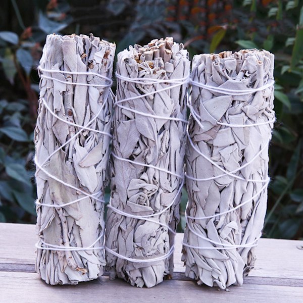 Aromabladbunt Salvia Smudge Sticks Meditation Doft Smudging Ritualer Rök Verktyg Hem Rengöring Rökelse