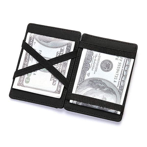Magic Wallet med myntfack - Olika färger black Konstläder