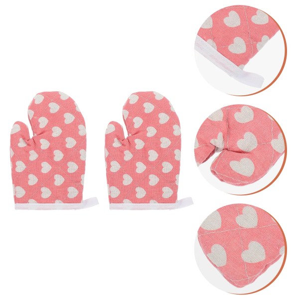 Heat Insulation Anti-Hot Gloves Resistant Children Oven Mittens Microwave Kitchen Mitts Cooking Fireplace Baking Cat paws